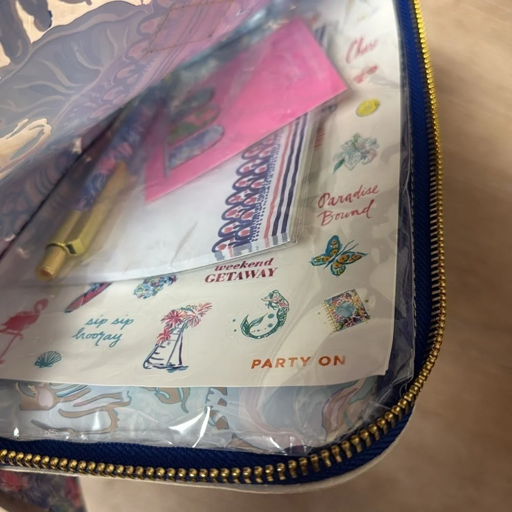 Lilly Pulitzer agenda accessories pack in shadeseekers print NWT